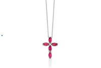 Collana Miluna Donna GEMME 375 in Oro bianco Rubino CLD4748X - CLD4748X